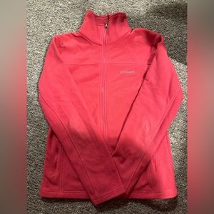 Columbia pink fleece jacket. Size small